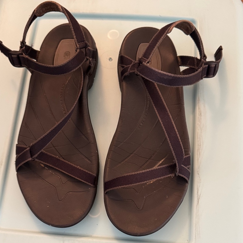 Teva Dark Brown Strappy Sandals